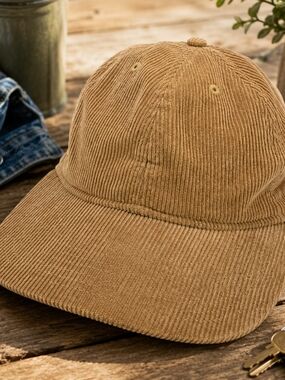 Newhatton Tan Corduroy Dad Hat Adjustable Strapback Plain Blank Casual Cap